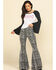 Image #6 - Shyanne Women's Black & White Rodeo Y'all Raglan Bell Sleeves , , hi-res