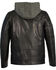 Image #2 - Milwaukee Leather Men's Snap Collar Leather Moto Jacket with Removable Hood - Big - 5X, , hi-res