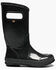 Bogs Girls' Solid Rain Boots - Round Toe, Black, hi-res