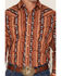 Image #3 - Ely Walker Men's Wallpaper Floral Print Long Sleeve Pearl Snap Western Shirt, Rust Copper, hi-res