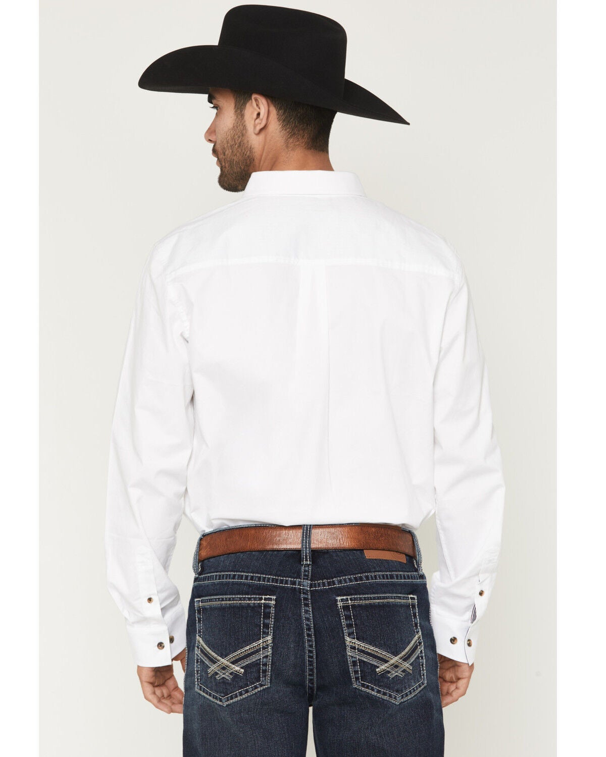 Image #4 - Cody James Men's Basic Solid Long Sleeve Button-Down Stretch Western Shirt - Big, White, hi-res