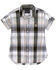 Image #2 - Carhartt Women's Loose Fit Plaid Twill Short Sleeve Button Down Work Shirt, White, hi-res