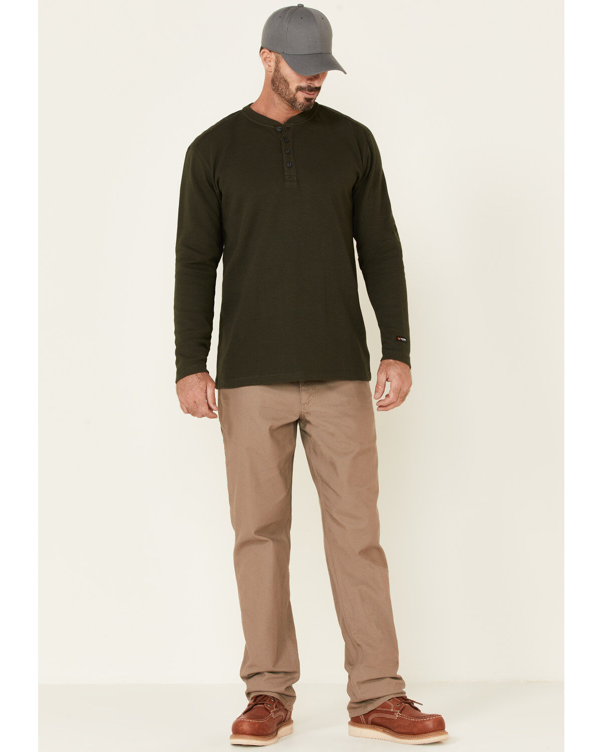 Image #2 - Hawx Men's Thermal Henley Long Sleeve Work Shirt, , hi-res