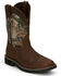 Justin Men's Trekker Waterproof Western Work Boots - Composite Toe, Camouflage, hi-res