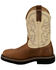 Image #3 - Justin Men's Homeland Work Boots - Steel Toe, Brown, hi-res