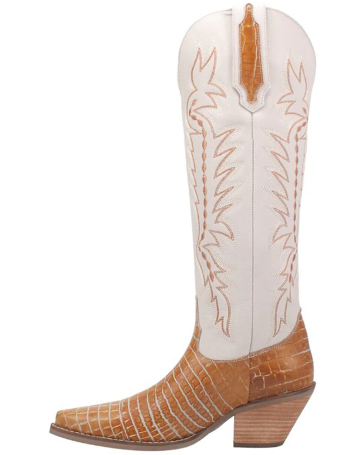 Image #3 - Dingo Women's High Lonesome Tall Western Boots - Round Toe, Camel, hi-res