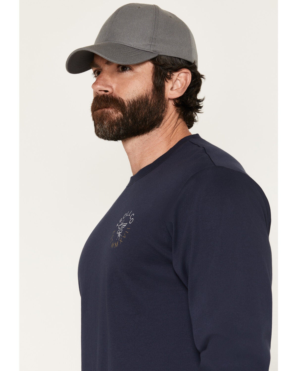 Image #3 - Troll Co Men's FR Lineman Long Sleeve Graphic Work T-Shirt, Navy, hi-res