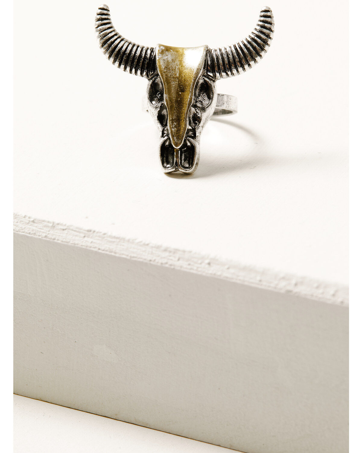 Image #2 - Shyanne Women's Cactus Rose Longhorn 5-Piece Ring Set, Silver, hi-res