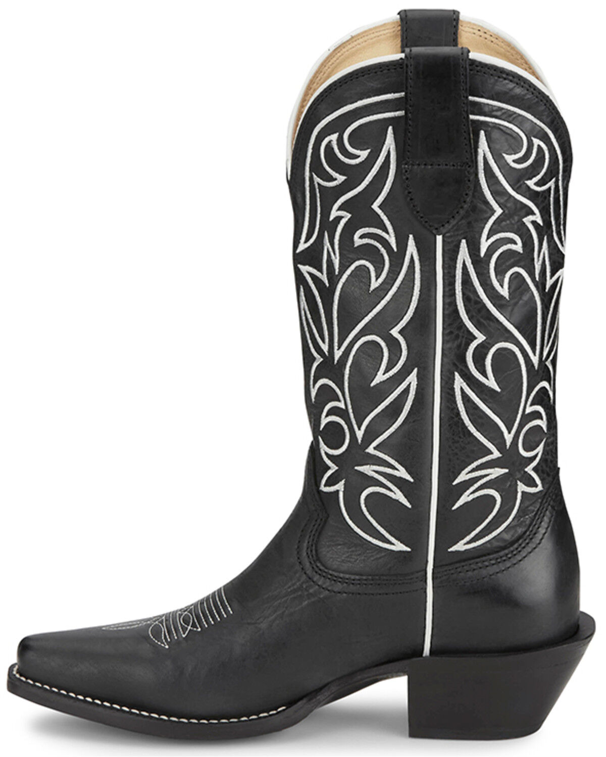 Image #3 - Justin Women's Josephine Western Boots - Snip Toe, Black, hi-res