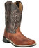 Image #1 - Smoky Mountain Little Boys' Presley Western Boots - Broad Square Toe, Cognac, hi-res