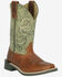 Image #1 - Smoky Mountain Boys' Grant Performance Western Boots - Broad Square Toe, Green, hi-res