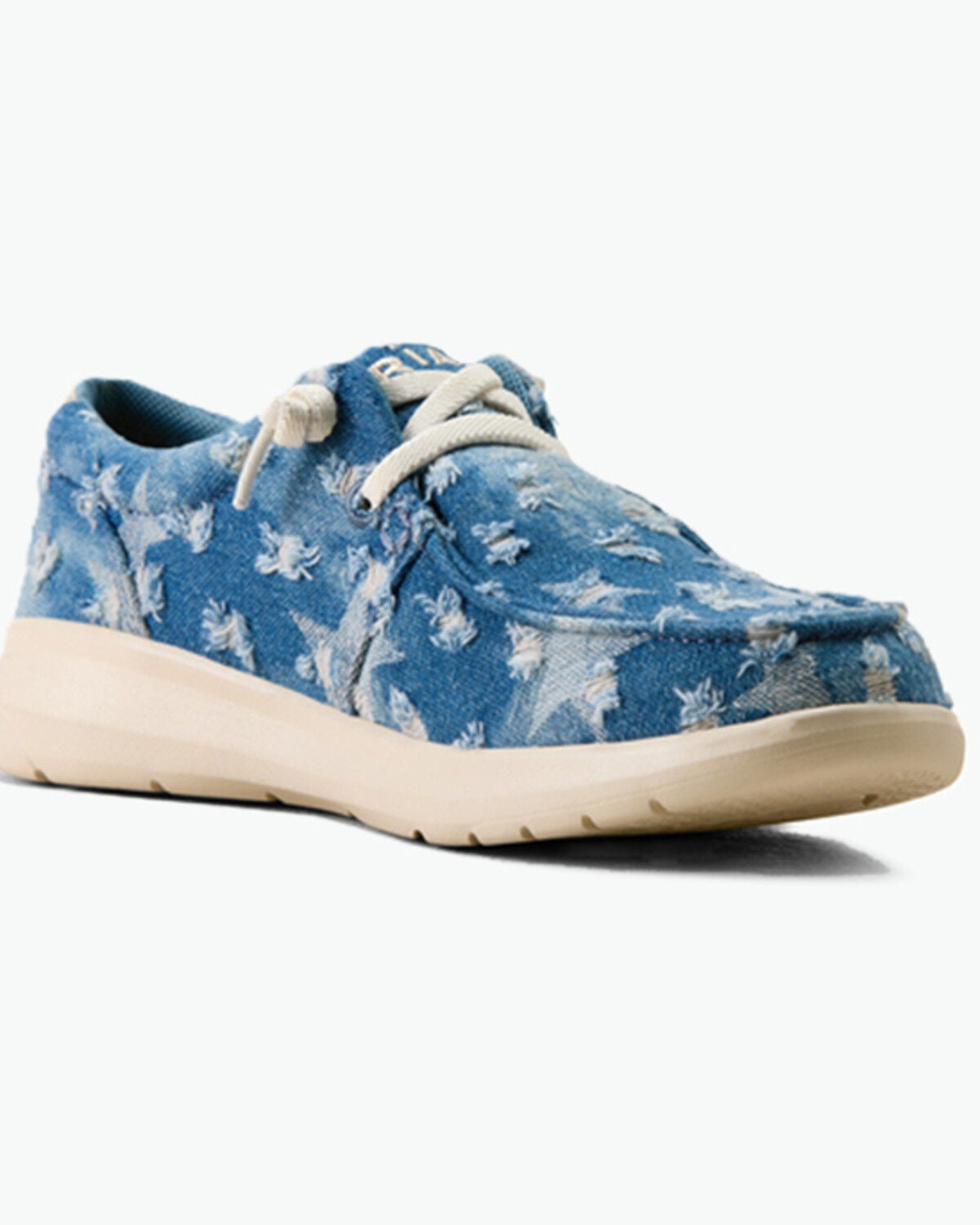 Ariat Women's Denim Hilo Casual Shoes - Moc Toe, Blue, hi-res