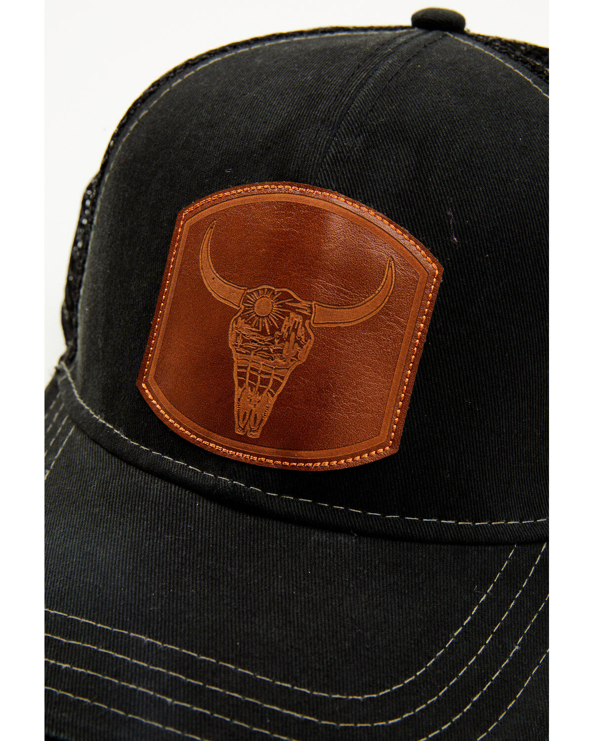Image #2 - Shyanne Women's Black Distressed Longhhorn Mesh-Back Baseball Hat, Black, hi-res