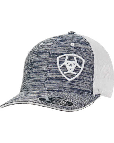 Ariat Men's Logo Embroidered Ball Cap, Grey, hi-res