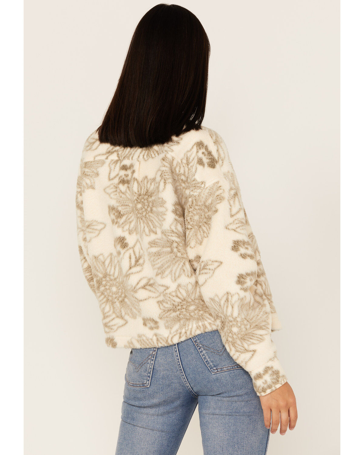 Image #4 - Cleo + Wolf Women's Floral Print Polar Fleece Shacket, , hi-res