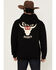 Image #1 - Coors Men's Boot Barn Exclusive Coors Rodeo Steer Head Hooded Sweatshirt, Black, hi-res