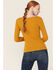 Image #4 - Panhandle Women's Cinch Front Ribbed Knit Long Sleeve Top, Gold, hi-res