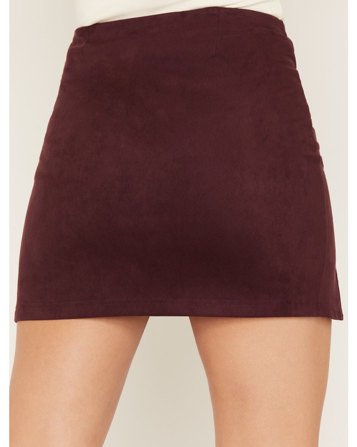 Image #4 - Idyllwind Women's Rosemont Faux Suede Lace-Up Mini Skirt, Wine, hi-res