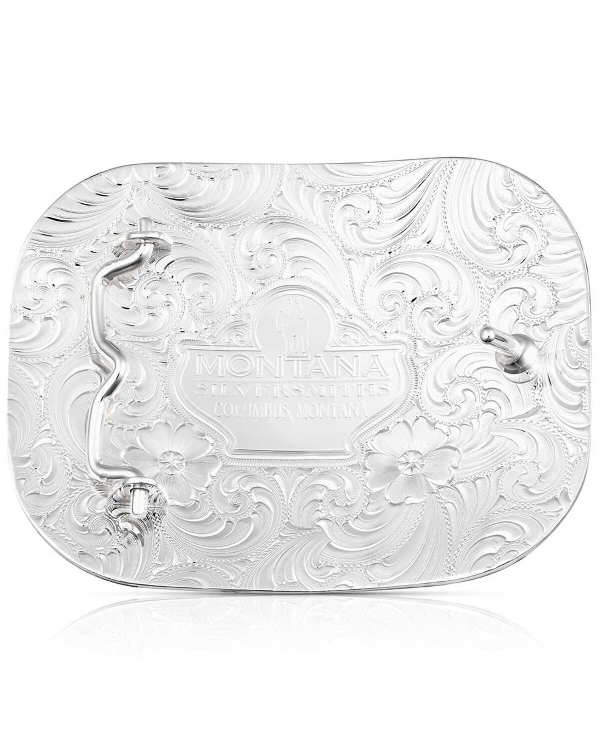 Product Name:  Montana Silversmiths Class Act Two Tone Belt Buckle with Longhorn