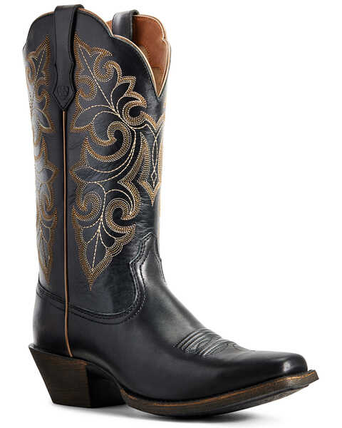 Ariat Women's Round Up Western Performance Boots - Square Toe, Black, hi-res