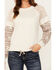 Image #3 - Shyanne Women's Wanda Fleece Mix Pullover Sweatshirt, Oatmeal, hi-res
