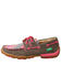 Image #3 - Twisted X Women's Eco Pink Multi Canvas Driving Shoe  - Moc Toe, , hi-res