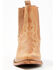Liberty Black Women's Simone Classic Embroidered Pull On Fashion Booties - Snip Toe , Tan, hi-res