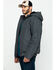 Image #3 - Hawx Men's Shadow Grey Canvas Quilted Bi-Swing Hooded Zip Front Jacket - Tall, , hi-res