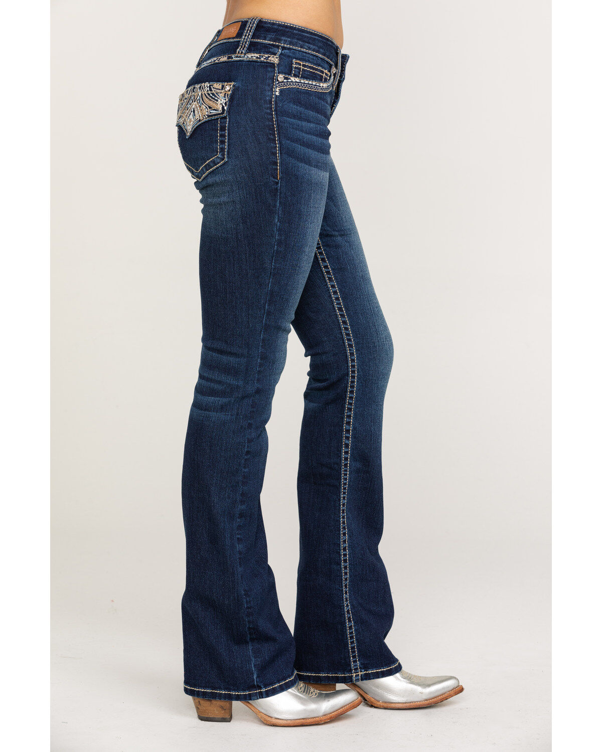 womens bootcut jeans with bling