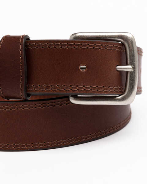 Hawx Men's Double-Stitched Work Belt, Brown, hi-res