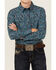 Image #3 - Cody James Boys' Lasso Paisley Print Long Sleeve Snap Western Shirt, Blue, hi-res