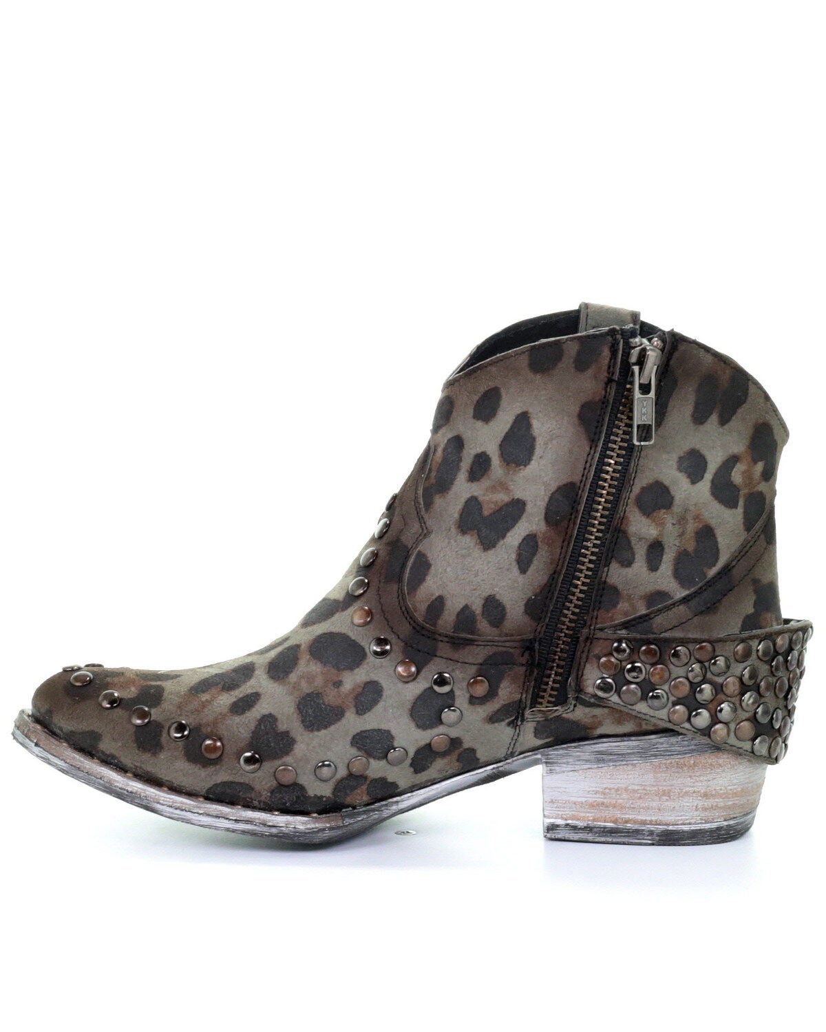 leopard western booties