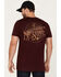 Moonshine Spirit Men's Oak Barrel Graphic Short Sleeve T-Shirt, Rust Copper, hi-res