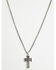 Image #1 - Cody James Men's Flag Cross Necklace, Silver, hi-res