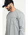 Image #5 - Hawx Men's FR Pocket Long Sleeve Work T-Shirt - Tall, Silver, hi-res