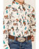 Wrangler Girls' Horse & Cowgirl Print Long Sleeve Western Snap Shirt, Multi, hi-res