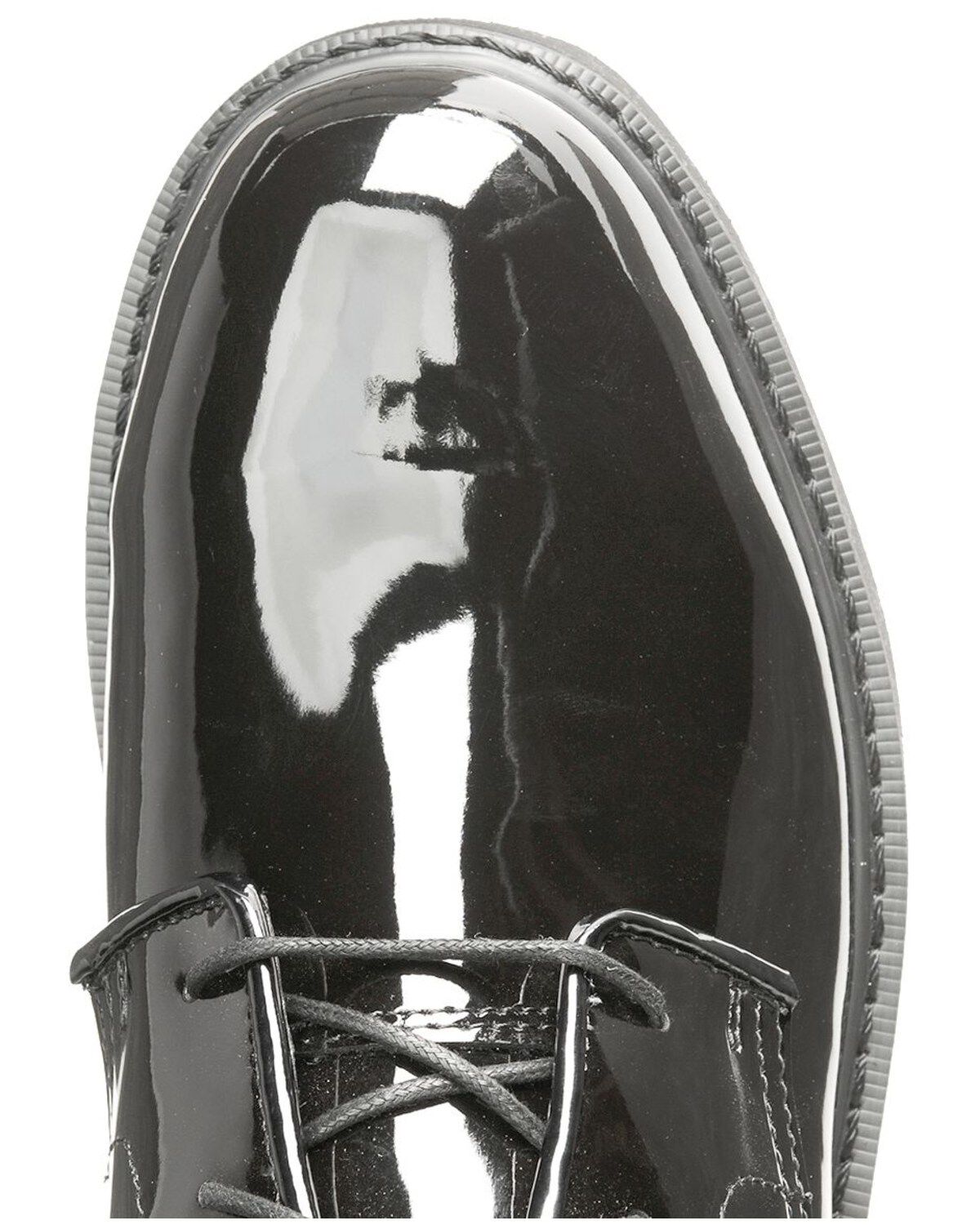 Image #6 - Rocky Dress Leather High Gloss Chukka Duty Shoes, Black, hi-res
