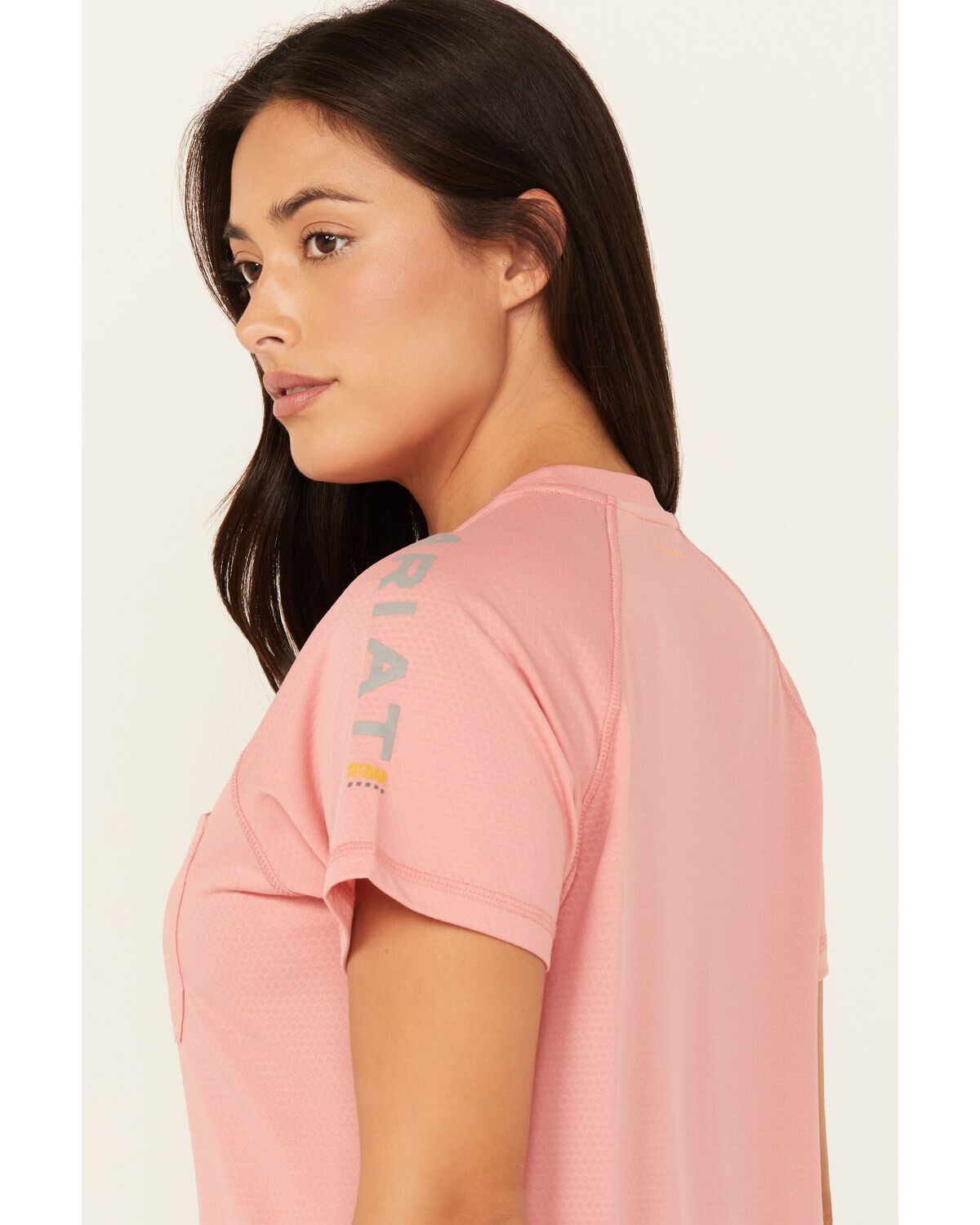Image #2 - Ariat Women's Rebar Heat Fighter Short Sleeve Work Shirt, Dark Pink, hi-res