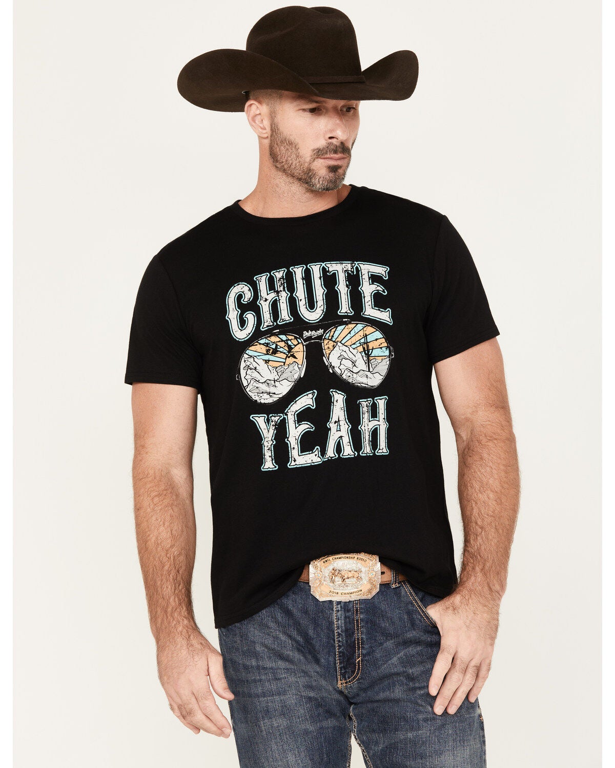 Image #1 - Rock & Roll Denim Men's Dale Brisby Chute Yeah Graphic Short Sleeve T-Shirt, , hi-res
