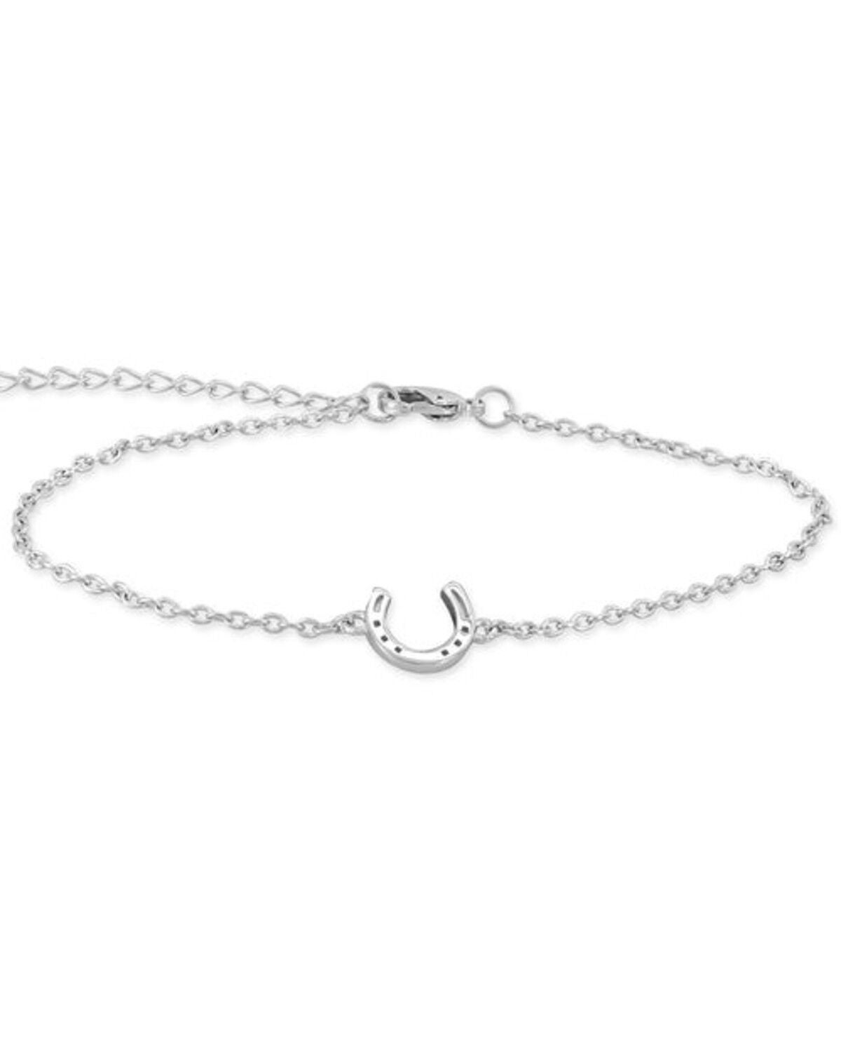 Image #1 - Equestrian Jewelry by Kelly Herd Women's Horseshoe Bracelet, Silver, hi-res
