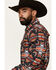 Image #2 - Rock & Roll Denim Men's Tek Southwestern Print Long Sleeve Snap Western Shirt , Black, hi-res