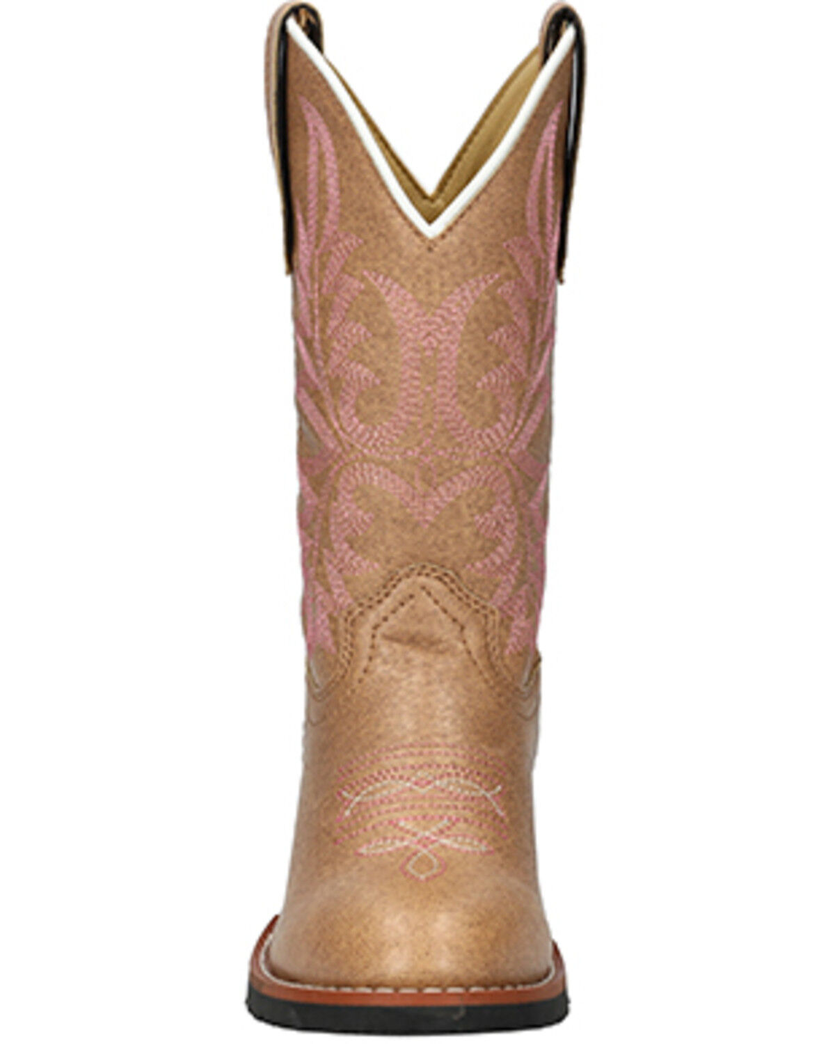 Image #4 - Smoky Mountain Girls' Mustang Western Boots - Round Toe, Tan, hi-res