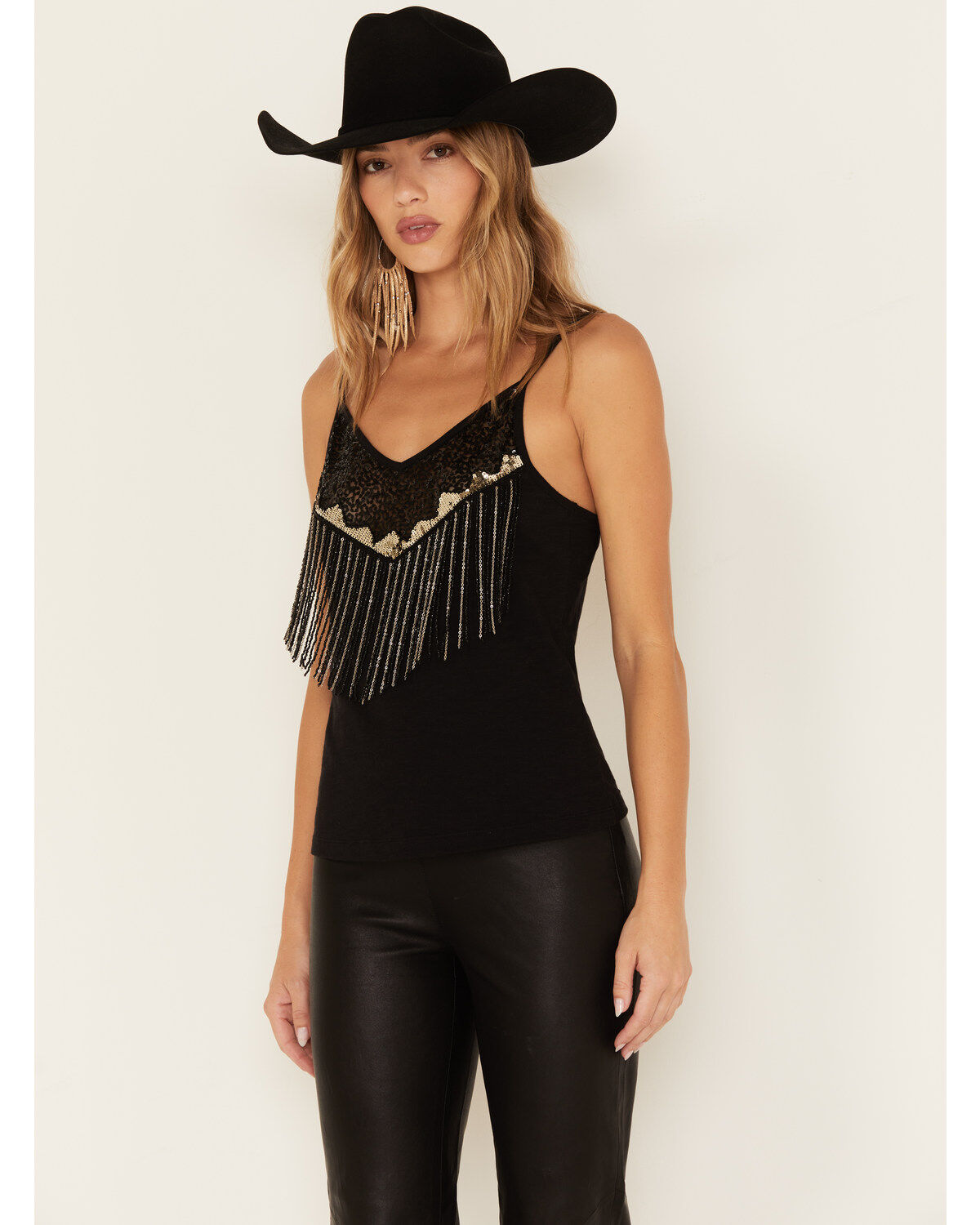 Image #1 - Idyllwind Women's Powell Sequin Fringe Cami, , hi-res