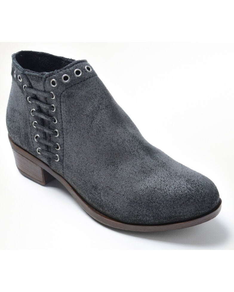 side lace booties