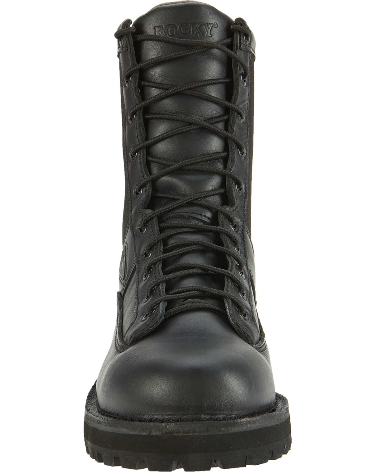 Image #4 - Rocky Men's Portland Lace-to-Toe Duty Boots, Black, hi-res
