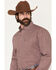 Image #2 - Wrangler Men's Classics Striped Long Sleeve Button-Down Western Shirt, Red, hi-res
