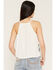 Image #4 - Idyllwind Women's Floral Haze Embroidered Crinkle Tank Top, White, hi-res