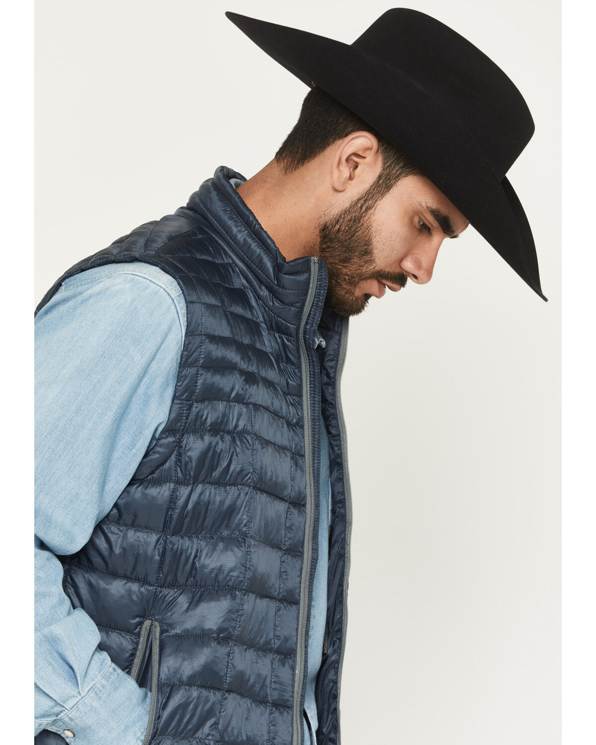 Image #2 - Resistol Men's Cold Bloq Puffer Vest, Blue, hi-res