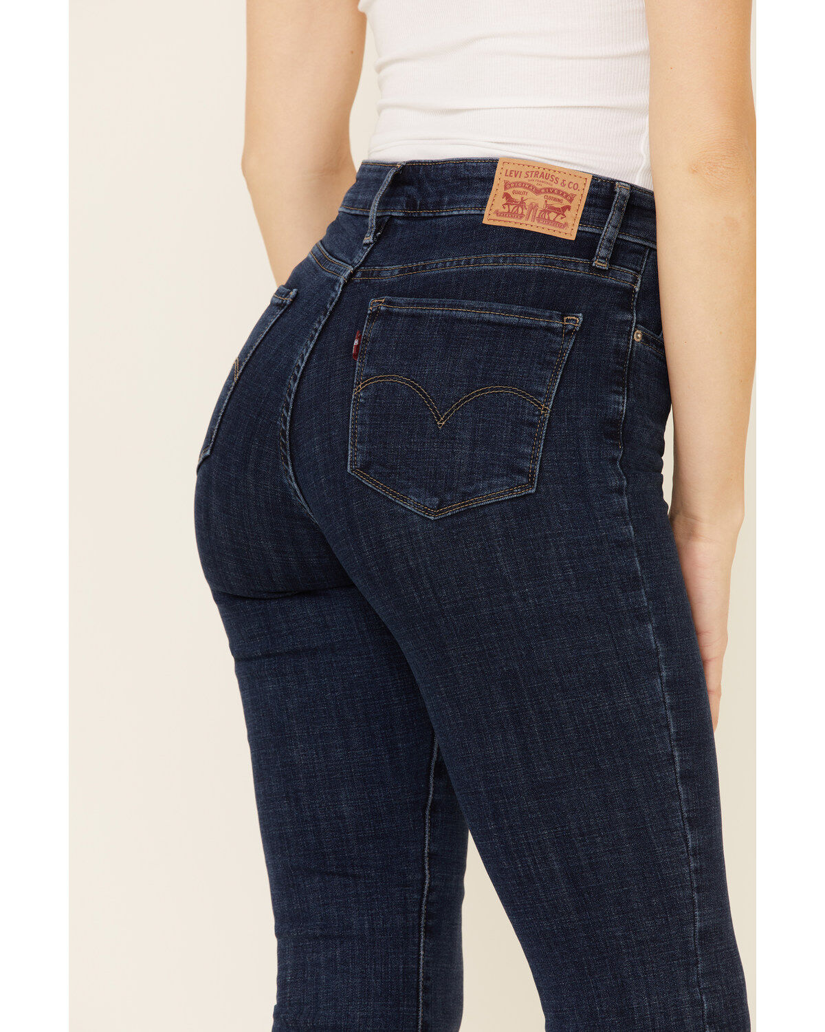 Image #4 - Levi's Women's 725 Lapis Dark Horse Bootcut Jeans, Blue, hi-res