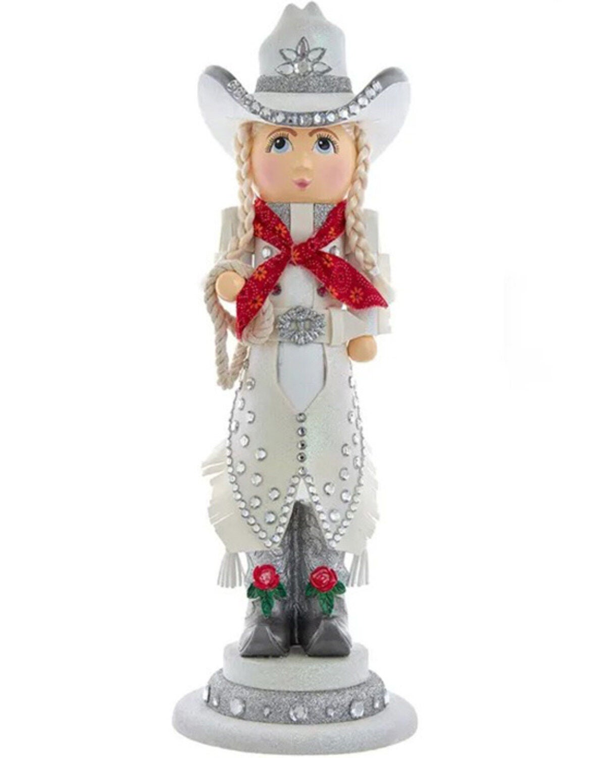 Kurt Adler 18" Hollywood Nutcrackers&trade; Rhinestone Cowgirl Nutcracker, Multi, hi-res